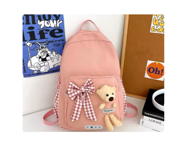 Vista 2 de Maleta infantil osito - ROSADO: NEGRA